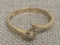 10K Gold Band w/Diamond Chip Size Weight .03 oz