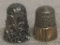 Two Sterling Silver Thimbles Weight .37 oz
