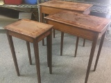 Group of Three Stacking Wood Tables