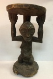 Wood Carved Mayan Pedastil/ Sculpture