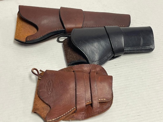 Group of Three Leather Gun Holsters