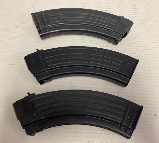 Group of Three 30 Round Clips (Unsure of Caliber)