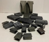 Group Lot of Rifle Clips Incl 20 Round, 10 Round, Double Clip Holster and More