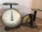 Pair of Vintage Metal Postage Scales