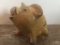 Vintage Metal Pig Bank by The Homestead Loan A Savings Dayton, OH w/Key