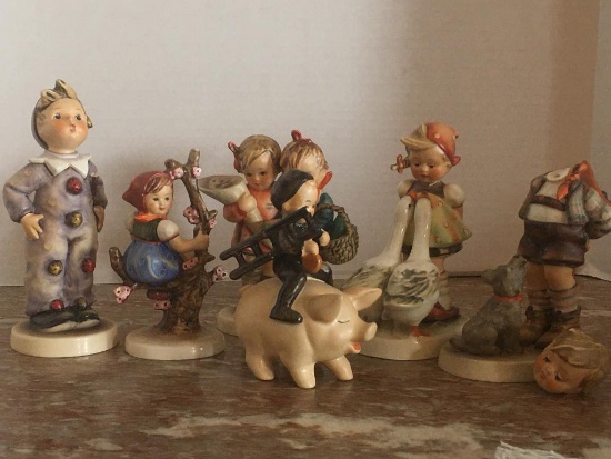 Group of Vintage M. J. Hummel Figurines (Damaged)