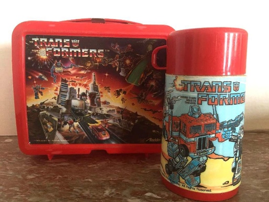 Vintage Trans Formers Lunchbox w/Thermos by Aladdin