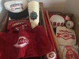 Cincinnati Reds Lot Incl. Hats, Cups, Baseball, Bats and More