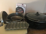 Kitchen Lot Incl Crock Pot, Baking Dishes and More