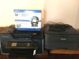 Office Lot Incl Brother HL-L2340DW Printer and Lexmark Pro750 Printer/Fax/Copy/Scan