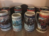 Group of Collector Budweiser Beer Steins