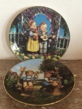 Pair of M.J. Hummel Collector Plates by Danbury Mint 1989/90