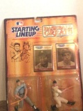 Vintage Official MLB Baseball Cards and Dolls Mickey Mantle and Joe Dimaggio by Kenner