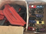 Group of Vintage Slot Cars and Race Track in Box