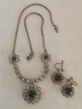 Vintage Costume Necklace and Earrings