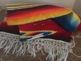 Colorful Mexican Serape Poncho