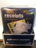 Large Group of New Self Stick Receipt Books