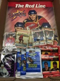 Group of NHL Trading Cards w/Dayton Bomber Poster