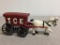 Vintage Cast Iron Horse and Ice Wagon