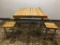Compact Folding Wood Picnic Table for Four