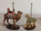 Pair of Collectible Porcelain Carousel Horses by Franklin Mint