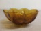 Decorative Amber Glass Bowl