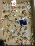 Group of Cuff Links, Pins and More
