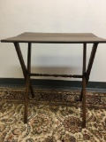 Antique Wood Folding Tray Table