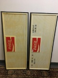 Pair of Plastic Coca Cola Menu Signs