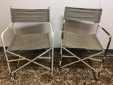 Pair of Vintage Folding Captains Chairs