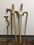 Group of Six Walking Sticks