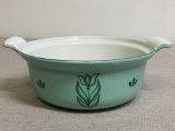 Vintage DRU Holland #20 Aqua Blue/Green Enamel Cast Iron Pot w/ NO Lid