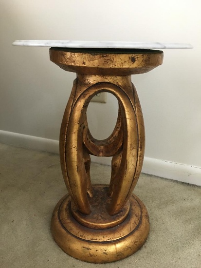 Decorative Marble Top Pedestal Made in Italy