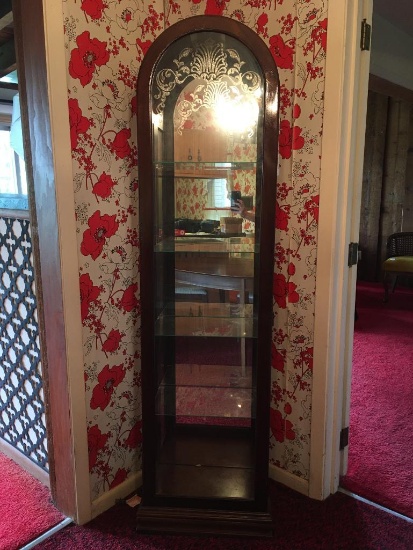 Lighted Curio Cabinet w/Glass Shelves