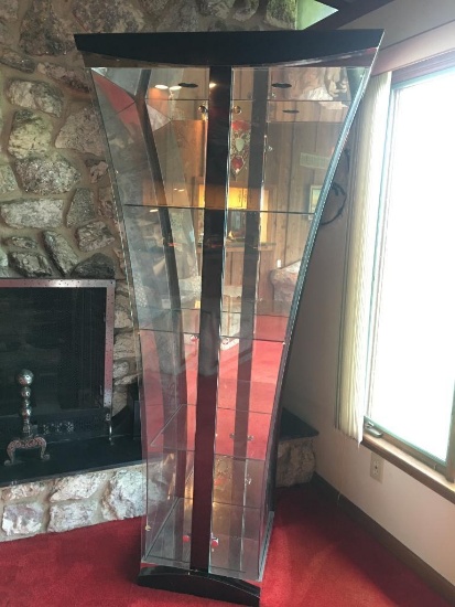 Vintage Retro Glass Curio Cabinet