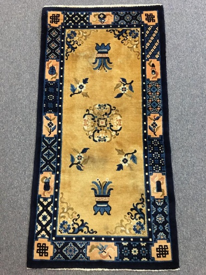 Blue and Cream Area Rug by Menendian Rug Gallery Columbus, OH