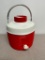 Vintage Aluminum Handle Plastic Drinking Cooler