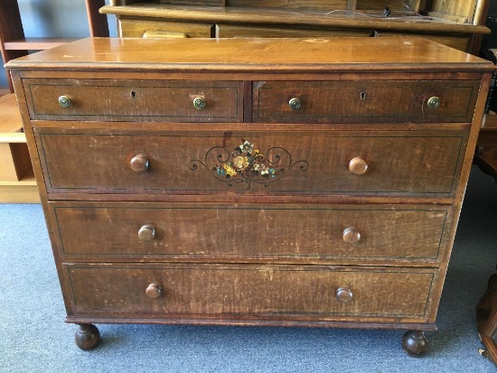 Antique Dresser w/Five Drawers by Gans Brothers