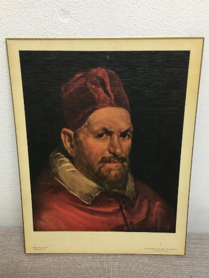 Print on Board of Pope Innocent X