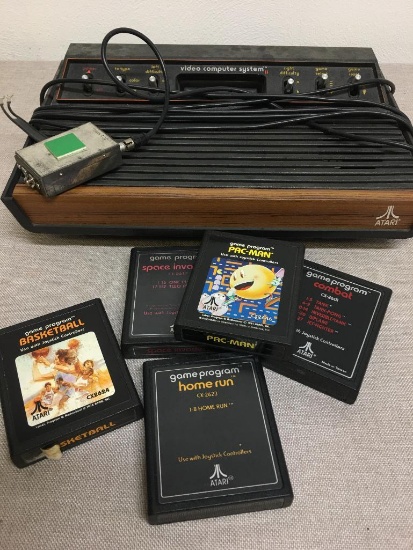 Vintage Atari Console and Games