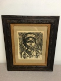 Framed Lithograph by Marion Greenwood