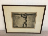 Framed Original Signed Sketch 