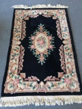 Floral Wool Oriental Area Rug