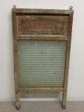 Antique National Washboard Co Chicago IL Glass Washboard