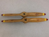 Pair of Wooden Airplane Propellers