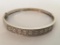 14K White Gold and Diamond Bangle Bracelet