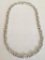 14K Italy White Gold and Diamond Necklace