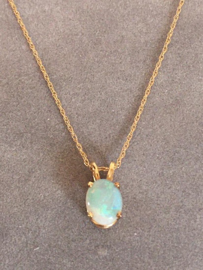 14K Gold and Opal Necklace