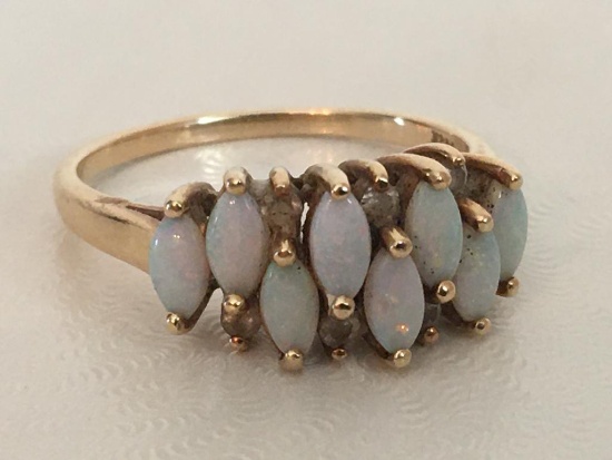 14K Plum Gold and Opal Ring
