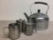 Vintage Stainless Steel Coffee Pot and Cream/Sugar Set